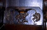 St Laurence Church Ludlow Shropshire 14th 15th century medieval misericord misericords misericorde misericordes choir stalls woodwork mercy seats pity seats Thieving Ale Wife.jpg